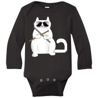 Cat Drummer Music Lover Musician Instrumentalist Kitty Tank Top Long Sleeve Baby Bodysuit | Artistshot