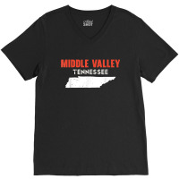 Middle Valley Tennessee Usa State America Travel Tennessean V-neck Tee | Artistshot