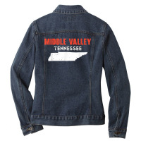 Middle Valley Tennessee Usa State America Travel Tennessean Ladies Denim Jacket | Artistshot