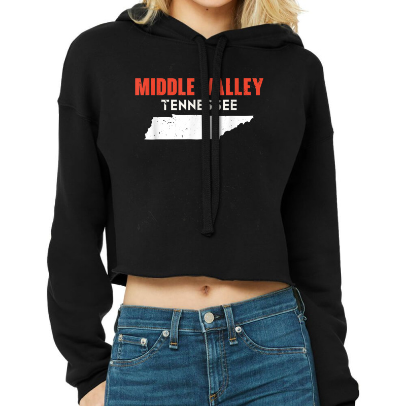 Middle Valley Tennessee Usa State America Travel Tennessean Cropped Hoodie by Uniform | Artistshot