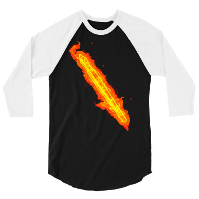 Author T  Shirt Fire Writing Writer Flames Pen T  Shirt 3/4 Sleeve Shirt Designed By Jamilhills814