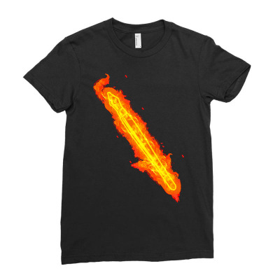 Author T  Shirt Fire Writing Writer Flames Pen T  Shirt Ladies Fitted T-shirt Designed By Jamilhills814