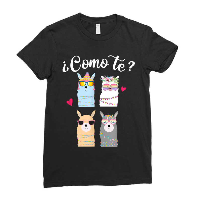 Como Te Llamas Funny Spanish Teacher Bilingual Teacher Ladies Fitted T-Shirt by JonathonBarringer | Artistshot