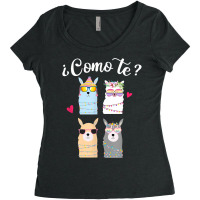 Como Te Llamas Funny Spanish Teacher Bilingual Teacher Women's Triblend Scoop T-shirt | Artistshot