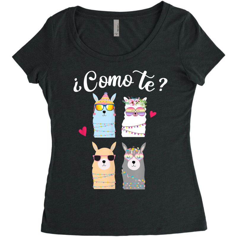 Como Te Llamas Funny Spanish Teacher Bilingual Teacher Women's Triblend Scoop T-shirt by JonathonBarringer | Artistshot