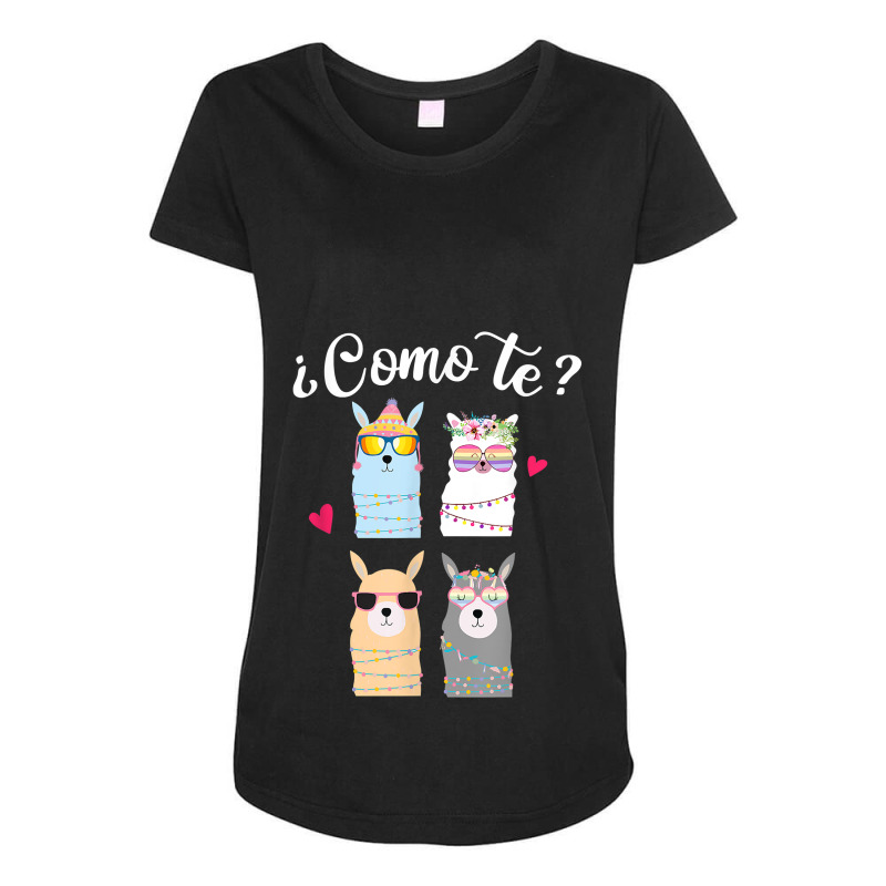 Como Te Llamas Funny Spanish Teacher Bilingual Teacher Maternity Scoop Neck T-shirt by JonathonBarringer | Artistshot