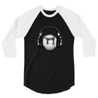 Headphone Disco Ball .png 3/4 Sleeve Shirt | Artistshot