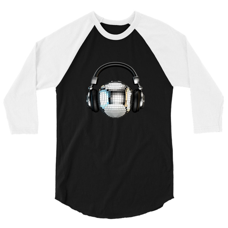 Headphone Disco Ball .png 3/4 Sleeve Shirt by LawrenceKemp | Artistshot