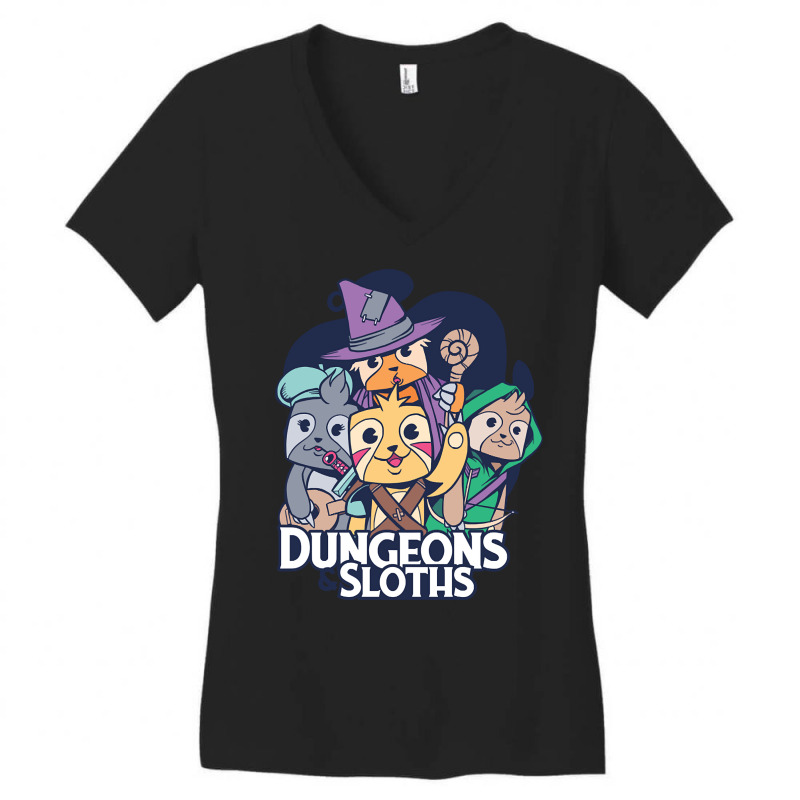 Dungeons And Sloths Women's V-neck T-shirt | Artistshot