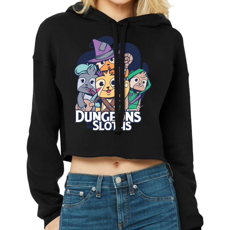 Dungeons And Sloths Cropped Hoodie | Artistshot