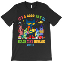 Its A Good Day To Teach Tiny Humans Pre-k Cat Teacher Lover T-shirt | Artistshot