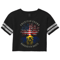 American Grown Barbadian Roots Usa Barbados Flag Heritage T Shirt Scorecard Crop Tee | Artistshot