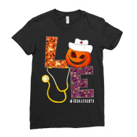 Love Triage Nurse Life Nurse Halloween Pumpkin Costume Ladies Fitted T-shirt | Artistshot