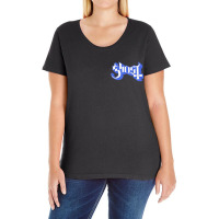 Ghost ?? Purple Papa Front Ladies Curvy T-shirt | Artistshot