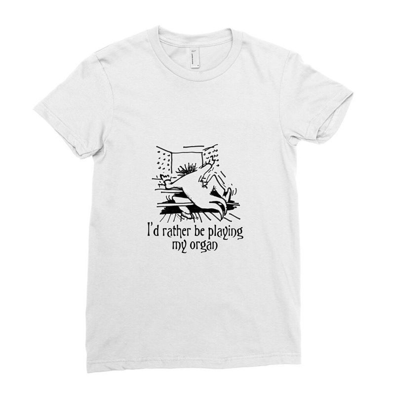 Funny Cartoon Of Organist For Boyfriend Ladies Fitted T-Shirt by MarlonTaylor | Artistshot