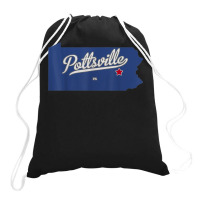 Pottsville Pennsylvania Pa Map Drawstring Bags | Artistshot