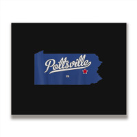 Pottsville Pennsylvania Pa Map Metal Print Horizontal | Artistshot