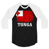 Vintage Tonga Flag For Tongan Gift T Shirt 3/4 Sleeve Shirt | Artistshot