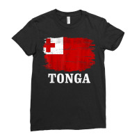 Vintage Tonga Flag For Tongan Gift T Shirt Ladies Fitted T-shirt | Artistshot