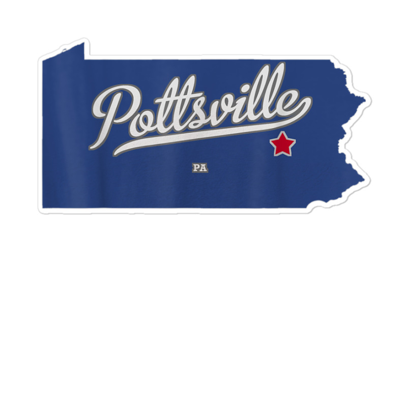 Pottsville Pennsylvania Pa Map Sticker | Artistshot