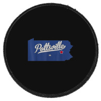 Pottsville Pennsylvania Pa Map Round Patch | Artistshot