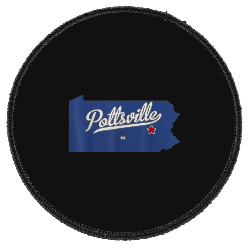 Pottsville Pennsylvania Pa Map Round Patch | Artistshot