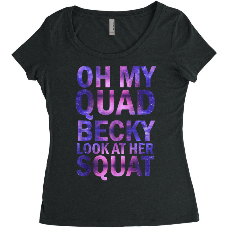 Oh My Quad Becky Look At Her Squat Tank Top Women's Triblend Scoop T-shirt by cm-arts | Artistshot