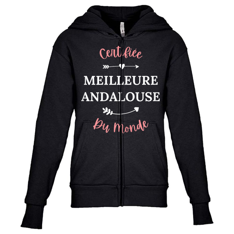 Womens Copine Andalouse Humour Meilleure Andalouse Youth Zipper Hoodie | Artistshot