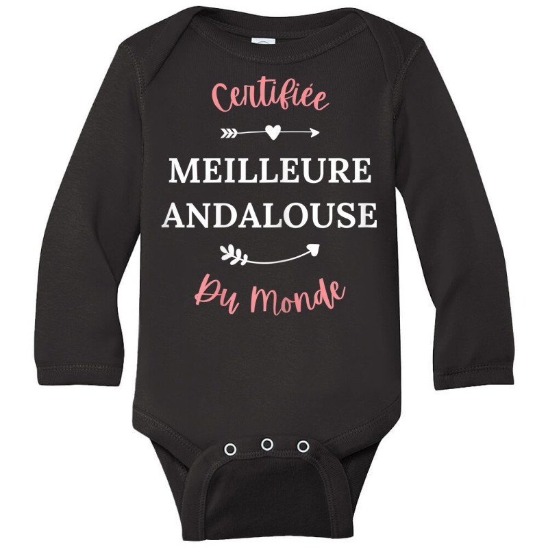 Womens Copine Andalouse Humour Meilleure Andalouse Long Sleeve Baby Bodysuit | Artistshot