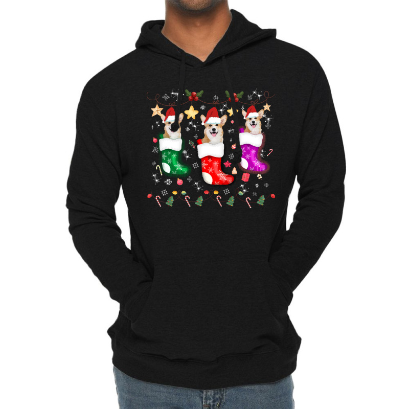 Corgi Christmas Pretty Corgi Chrismas Light Corgi Dog Lover Xmas Costu Lightweight Hoodie | Artistshot