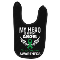 Hero Now Angel  Organ Donation Awareness Supporter Ribbon Baby Bibs | Artistshot