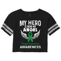 Hero Now Angel  Organ Donation Awareness Supporter Ribbon Scorecard Crop Tee | Artistshot