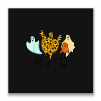 Boo Jee Bleached Leopard Pumpkin Halloween Metal Print Square | Artistshot