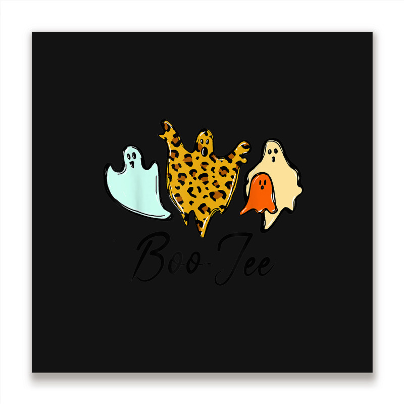 Boo Jee Bleached Leopard Pumpkin Halloween Metal Print Square | Artistshot