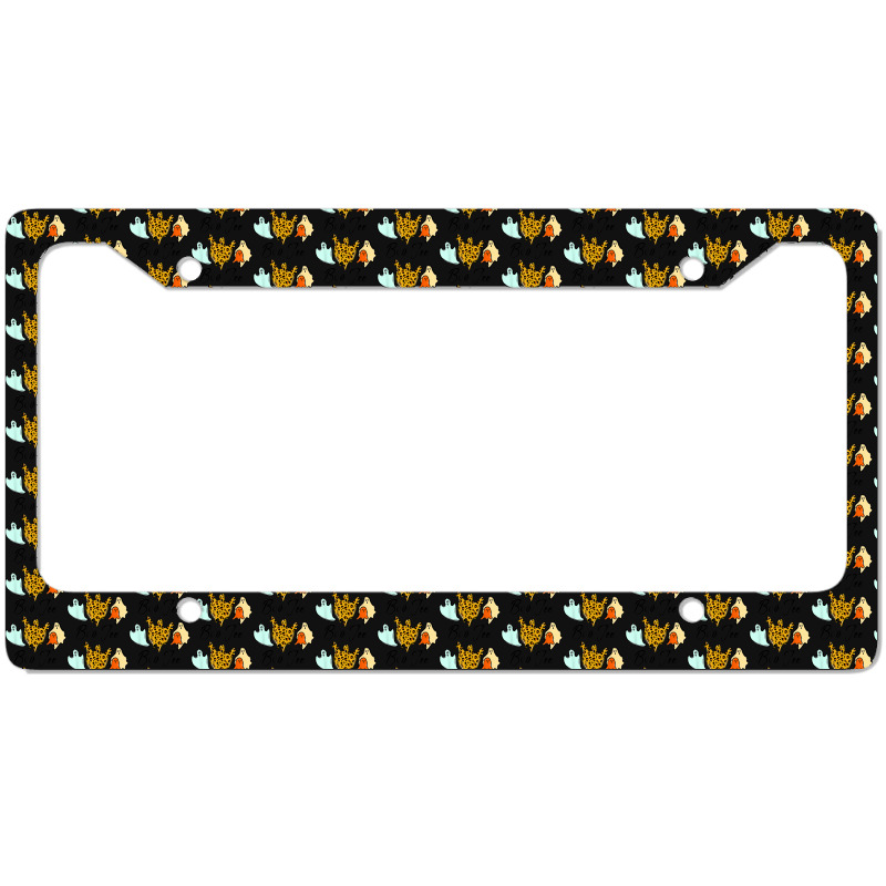 Boo Jee Bleached Leopard Pumpkin Halloween License Plate Frame | Artistshot