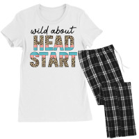 Wild About Head Start Teacher Leopard 1st Day Back To School T Shirt Women's Pajamas Set | Artistshot