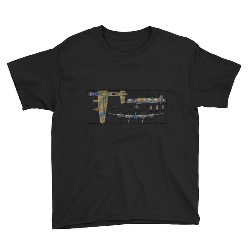 Lancaster Bomber British Ww2 Plane Color Diagrams Gift Youth Tee by Kanmosrin52 | Artistshot