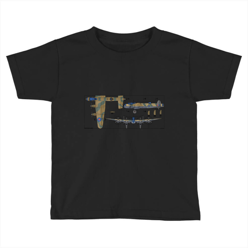 Lancaster Bomber British Ww2 Plane Color Diagrams Gift Toddler T-shirt by Kanmosrin52 | Artistshot