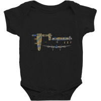 Lancaster Bomber British Ww2 Plane Color Diagrams Gift Baby Bodysuit | Artistshot