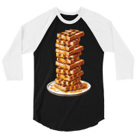 Tall Stack Of Waffles And Syrup 3/4 Sleeve Shirt | Artistshot