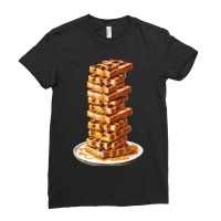 Tall Stack Of Waffles And Syrup Ladies Fitted T-shirt | Artistshot