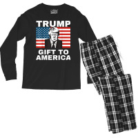 Gift To America Trump Pro Trump Anti Democrat Men's Long Sleeve Pajama Set | Artistshot