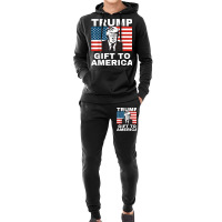 Gift To America Trump Pro Trump Anti Democrat Hoodie & Jogger Set | Artistshot