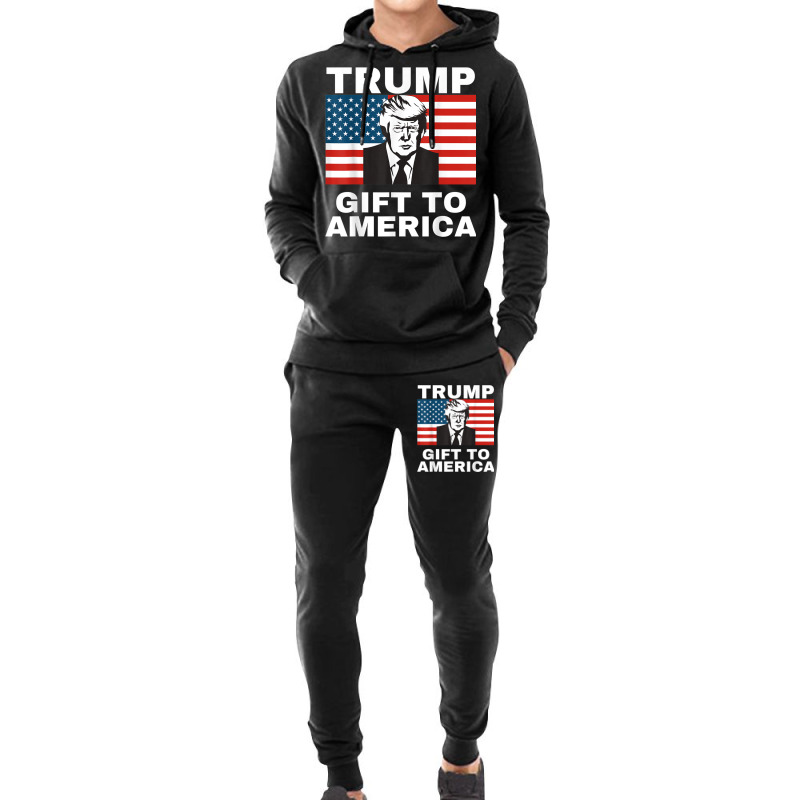 Gift To America Trump Pro Trump Anti Democrat Hoodie & Jogger Set | Artistshot