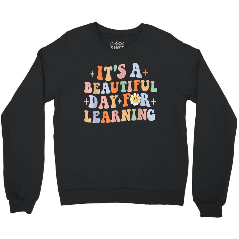 Its Beautiful Day For Learning Retro Teacher Students Women Xmas Crewneck Sweatshirt | Artistshot