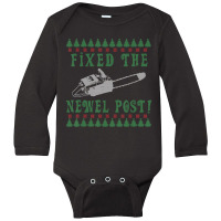 Chainsaw Christmas Ugly Christmas Sweater Long Sleeve Baby Bodysuit | Artistshot