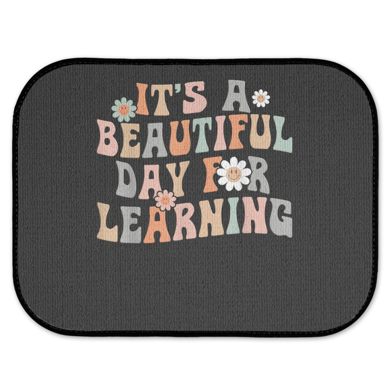 Its Beautiful Day For Learning Retro Teacher Students Womengift Rear Car Mat | Artistshot