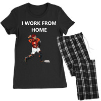 Funny Baseball Catcher Sayings. Funny I Work From Home Women's Pajamas Set | Artistshot