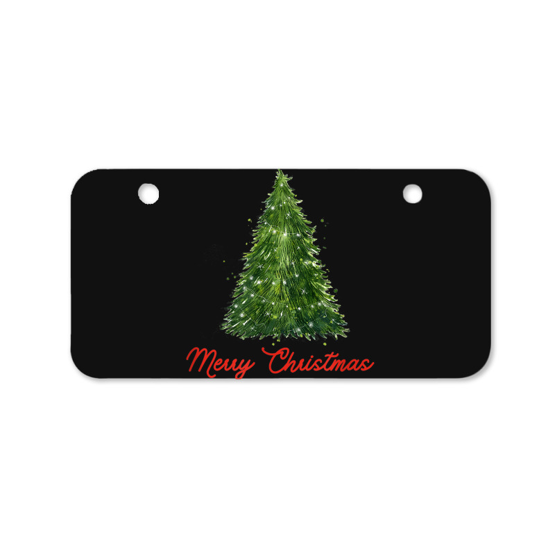 Merry Christmas Twinkle Tree Design Bicycle License Plate | Artistshot