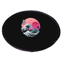 The Great Retro Wave Oval Patch | Artistshot